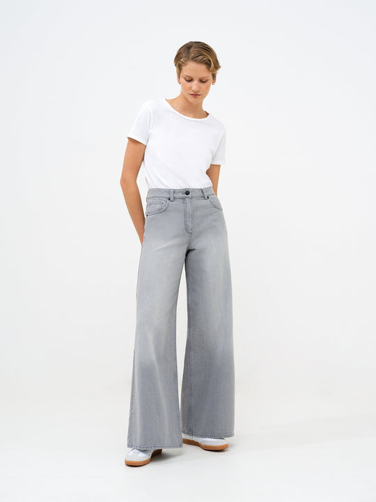 Denver Denim Relaxed Wide Leg Jeans 34 Inch