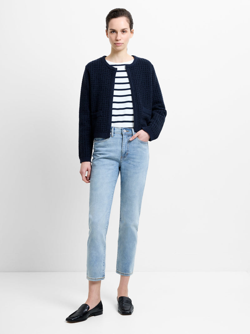 Stretch Denim Cigarette Fit Ankle Length Jeans 28 Inch