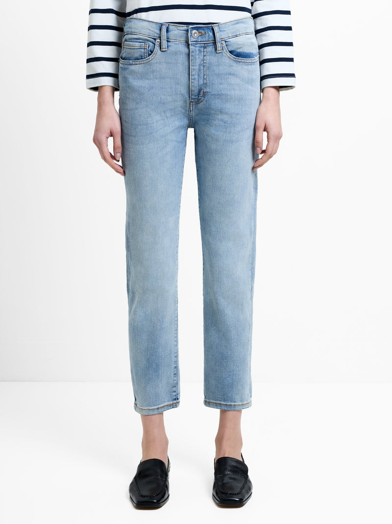 Stretch Denim Cigarette Fit Ankle Length Jeans 28 Inch