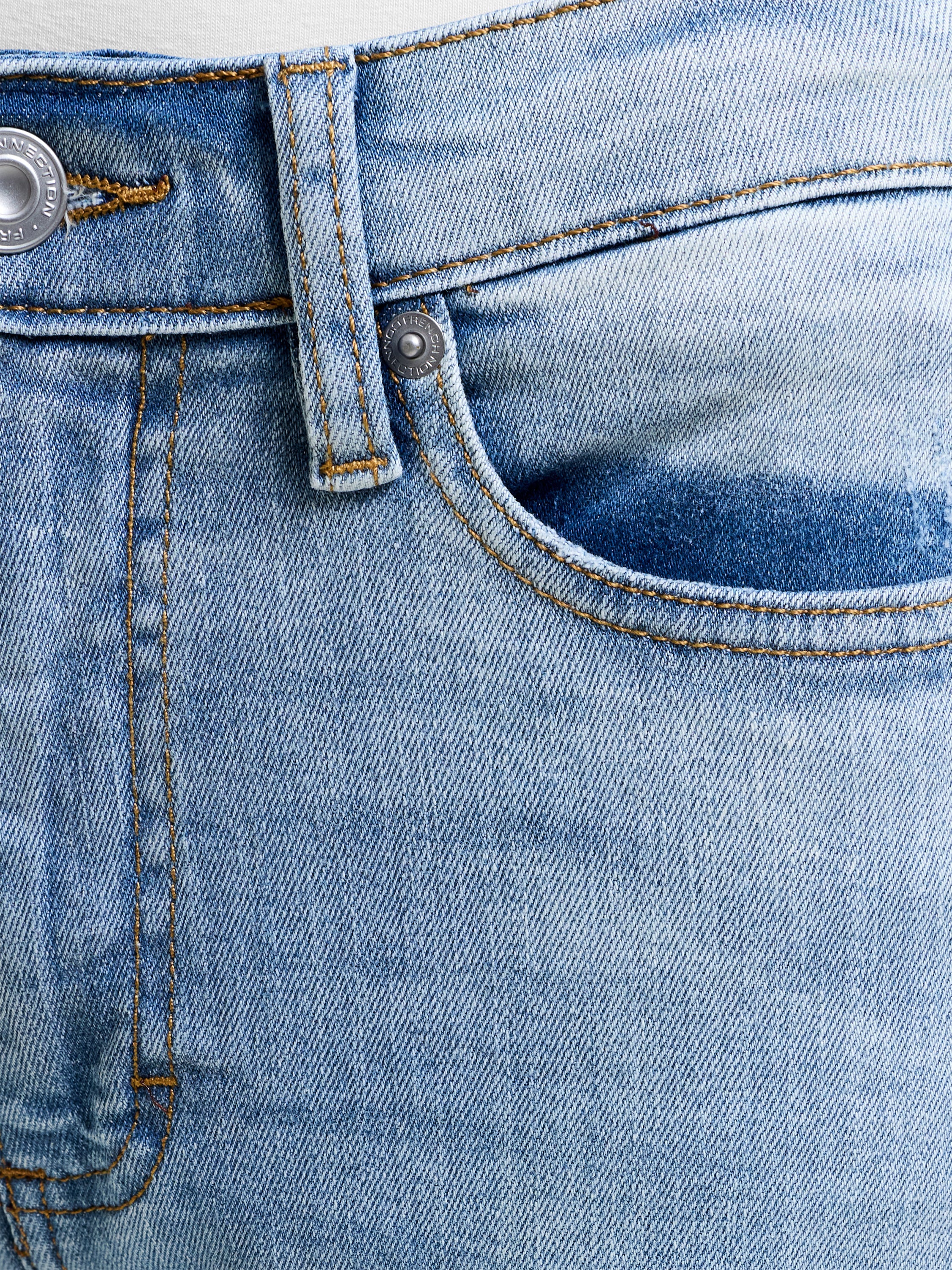 Stretch Denim Cigarette Fit Ankle Length Jeans 28 Inch