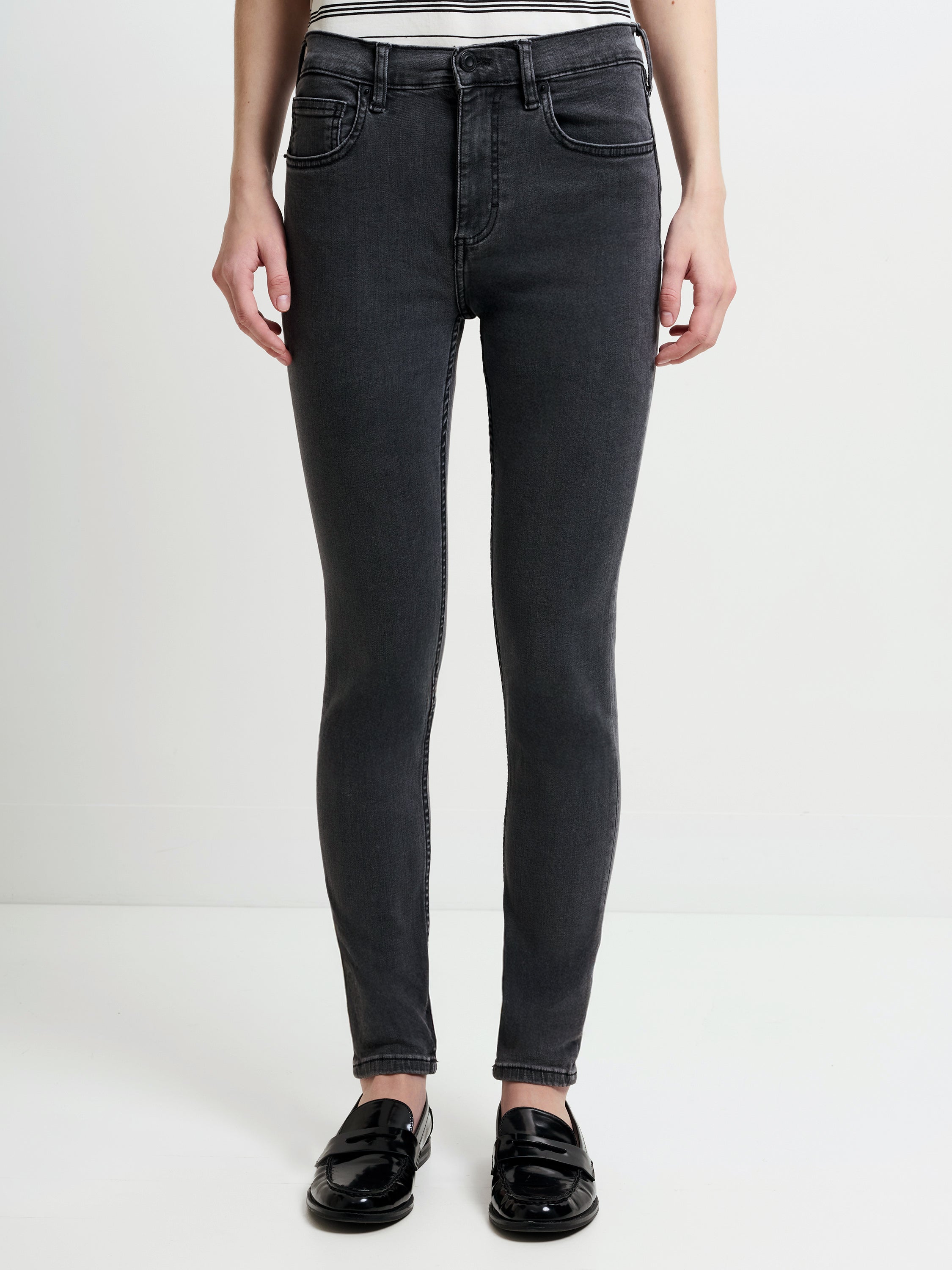 Soft Stretch Denim High Rise Skinny Jeans 30 Inch