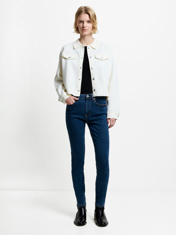 Soft Stretch Denim High Rise Skinny Jeans 30 Inch