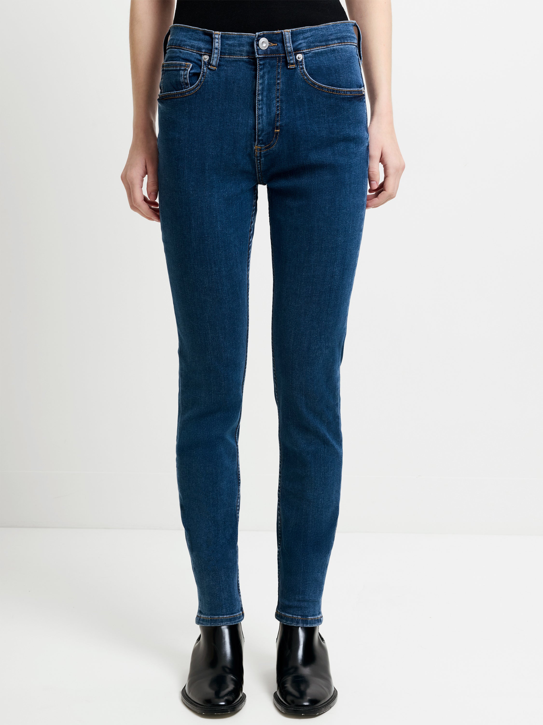 Soft Stretch Denim High Rise Skinny Jeans 30 Inch