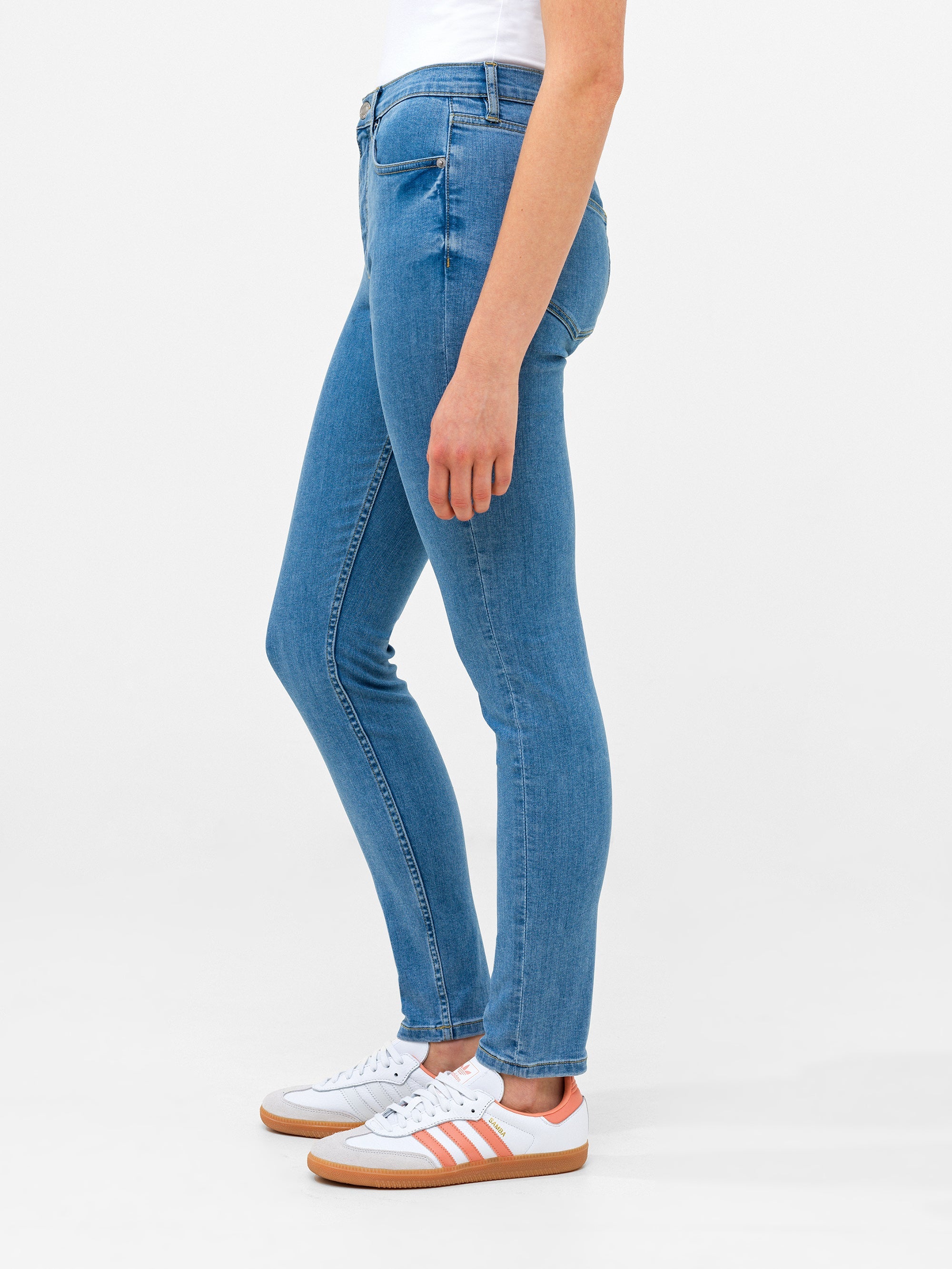 Soft Stretch Denim High Rise Skinny Jeans 30 Inch