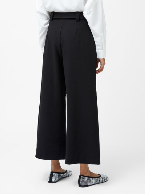 Whisper High Waisted Black Belted Culotte Trousers