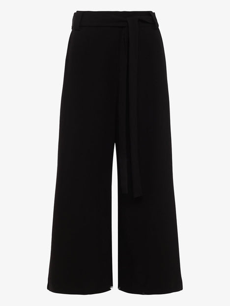Whisper High Waisted Black Belted Culotte Trousers