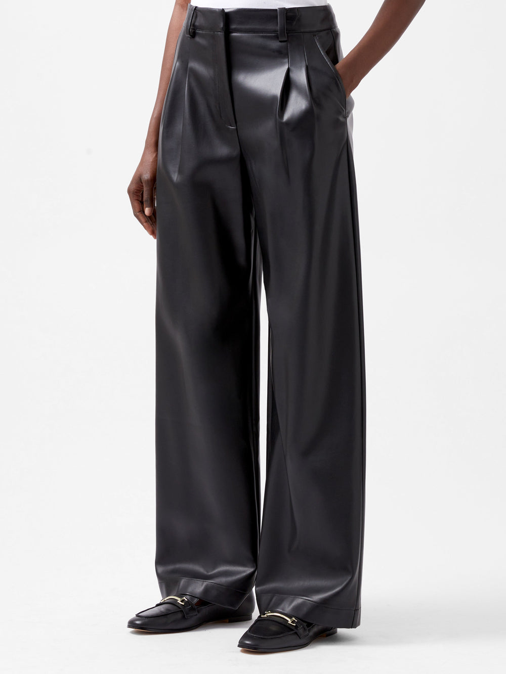 Crolenda PU Wide Leg Trousers French Connection EU