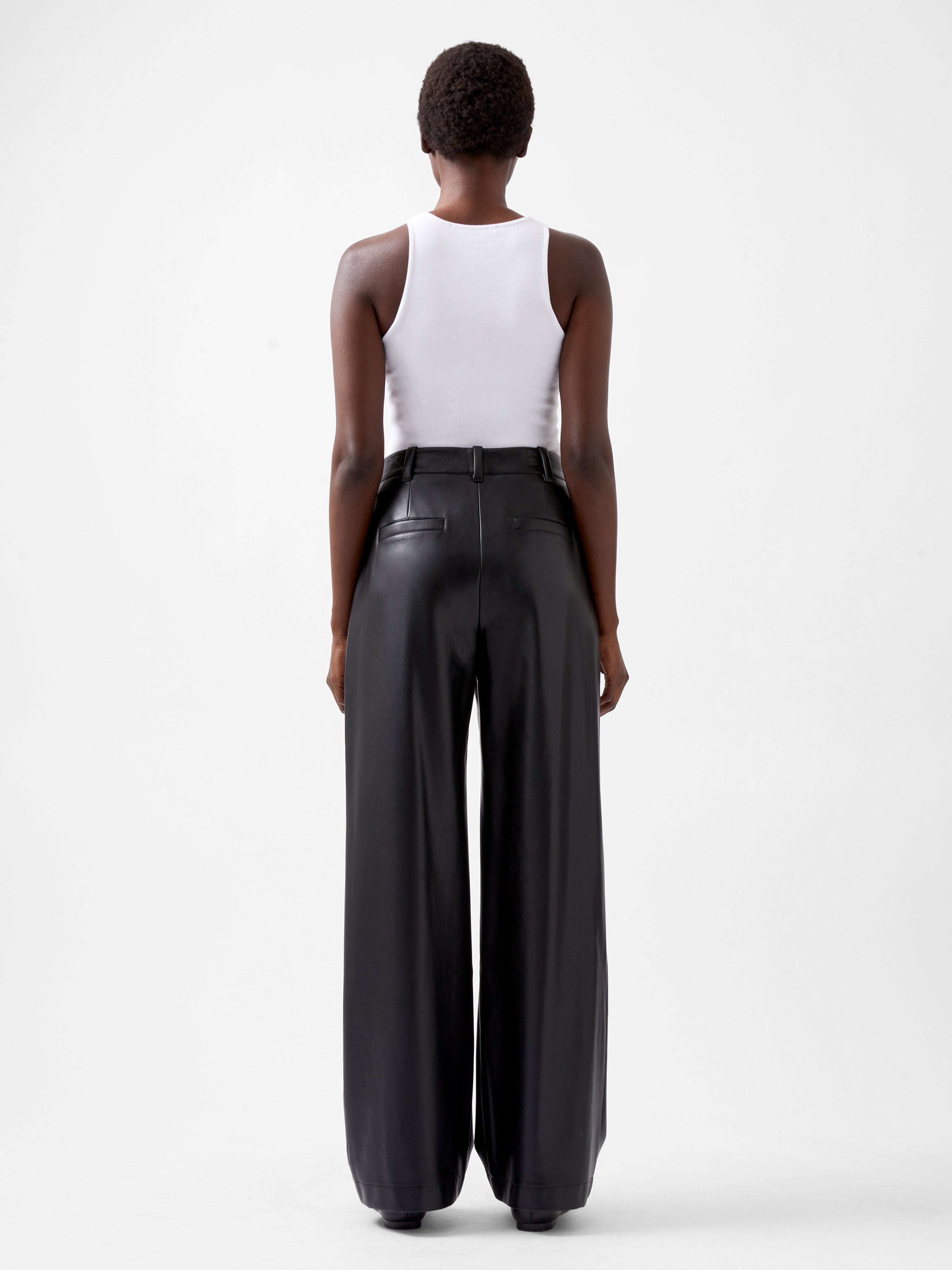 Crolenda PU Wide Leg Trousers