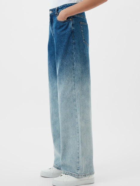 Dallas Denim Ombre Wide Leg Jeans