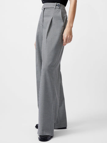 Holden Houndstooth Wide Leg Trousers