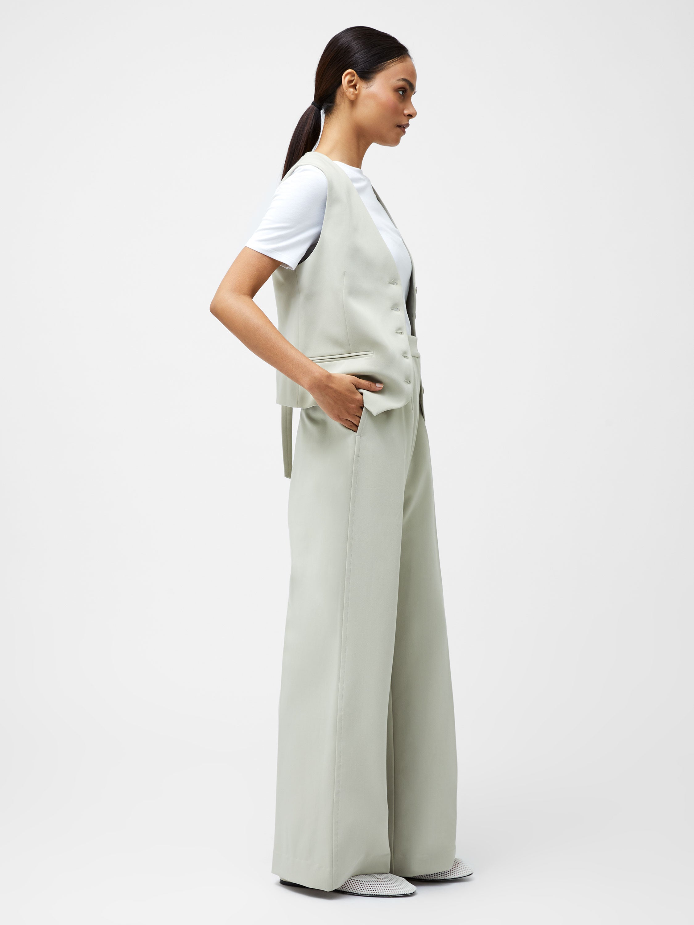 Angie Tailored Wide Leg Trousers