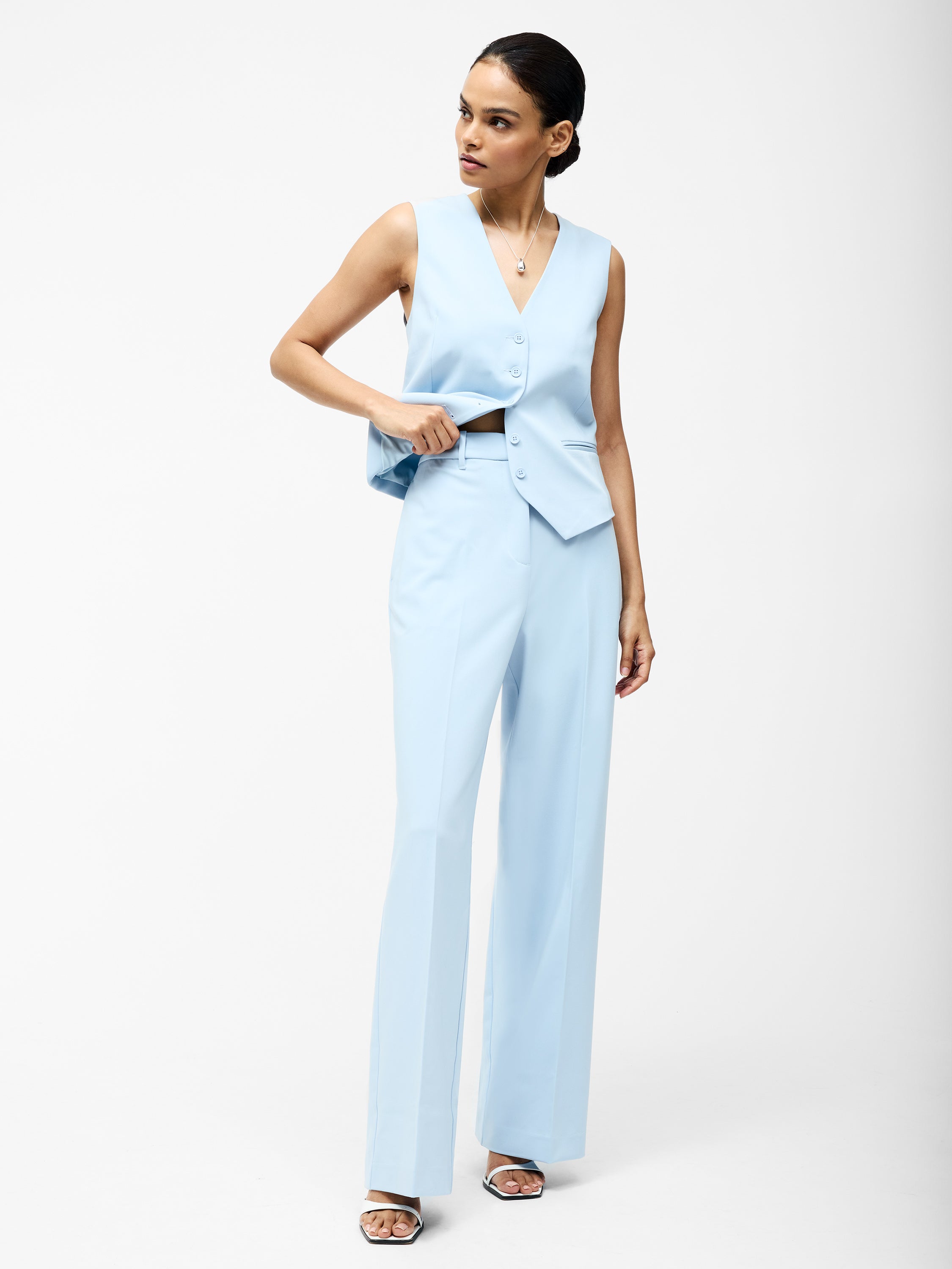 Angie Tailored Wide Leg Trousers