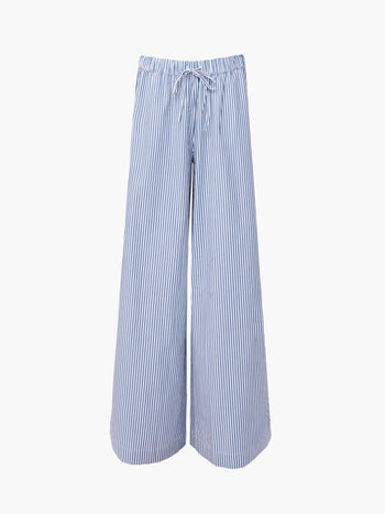 Cambria Cotton Striped Wide Leg Trousers