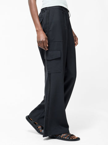 Drapey Wide Leg Combat Trousers