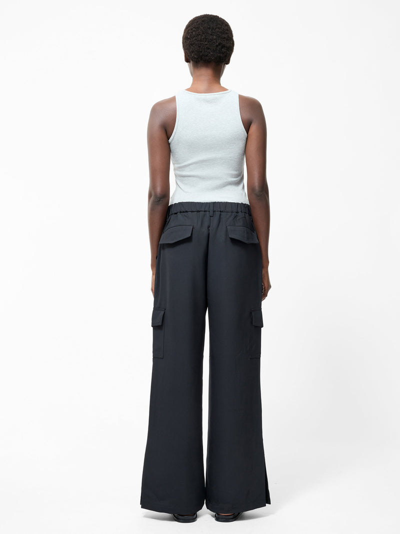 Drapey Wide Leg Combat Trousers