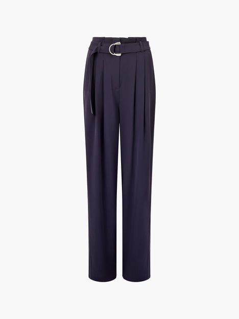 Vinnie Tailored D-Ring Belted Wide Leg Trousers