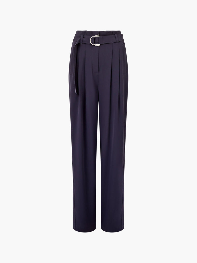 Vinnie Tailored D-Ring Belted Wide Leg Trousers