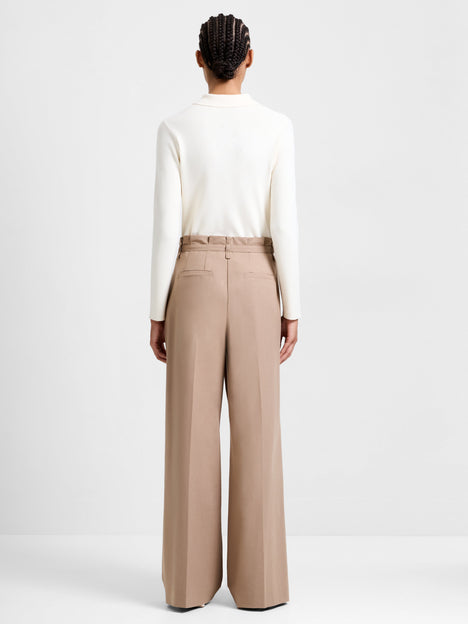 Ferri Flannel Wide Leg Trousers