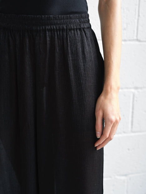 Terry Crinkle Wide Leg Trousers