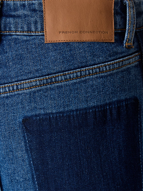 Elliot Denim Side Panel Wide Leg Jeans