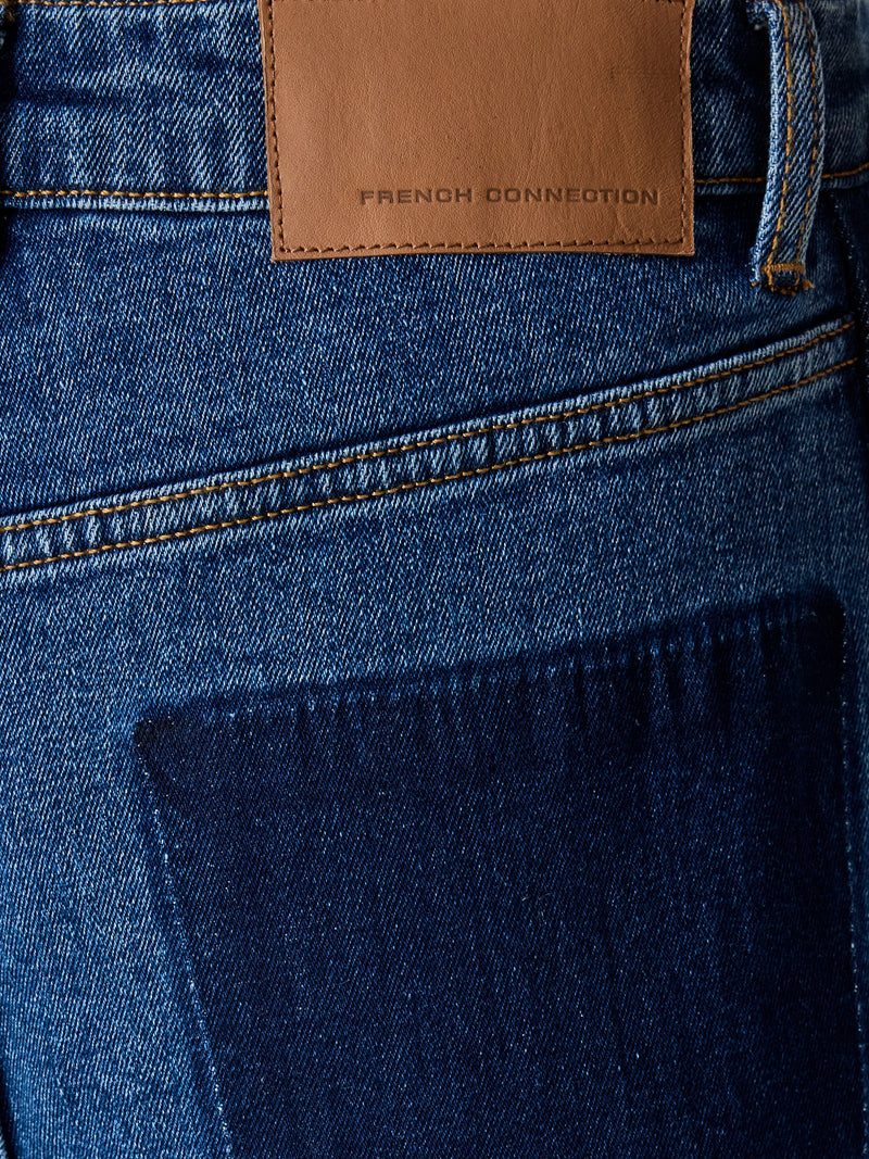 Elliot Denim Side Panel Wide Leg Jeans