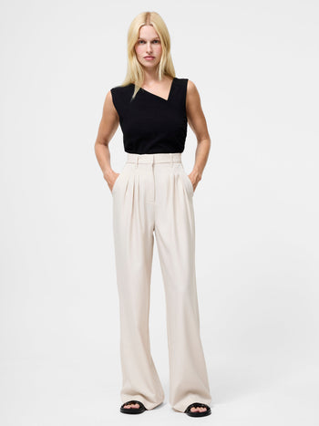 Imola Tailored Triple Pleat Wide Leg Trousers