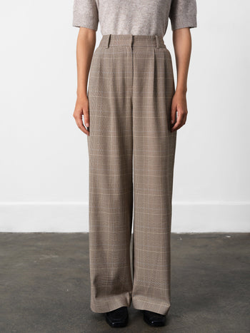 Chester Check Wide Leg Trousers
