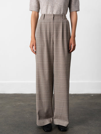 Chester Check Wide Leg Trousers