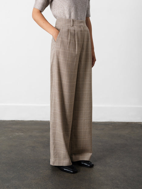Chester Check Wide Leg Trousers