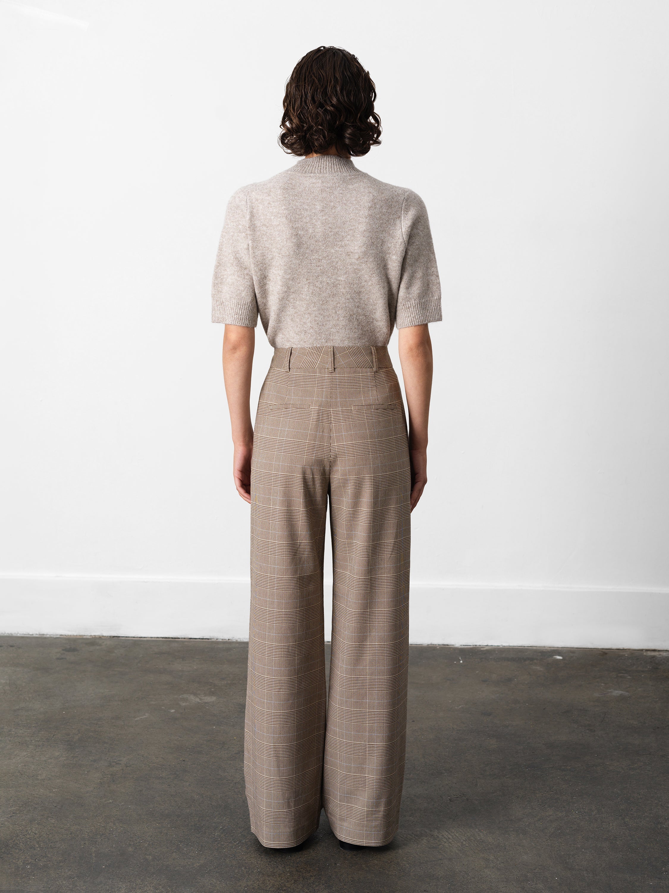 Chester Check Wide Leg Trousers