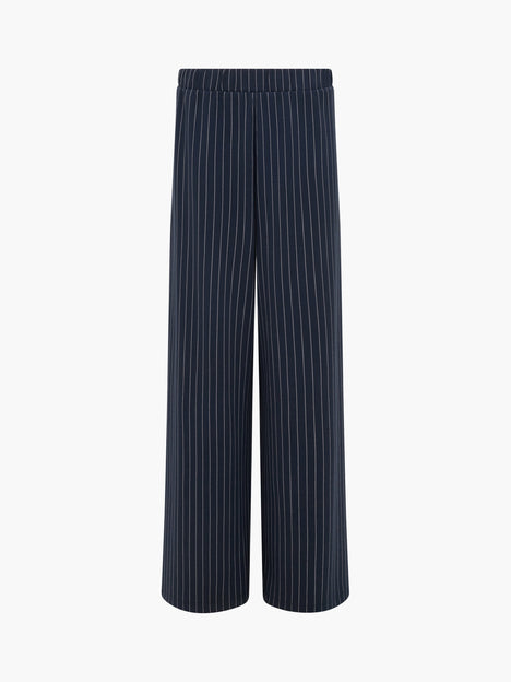 Regina Jersey Pinstripe Wide Leg Trousers