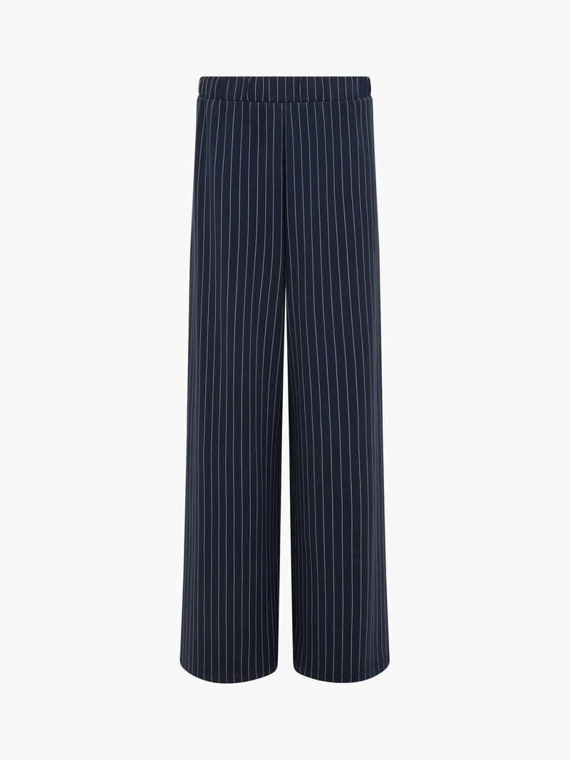 Regina Jersey Pinstripe Wide Leg Trousers