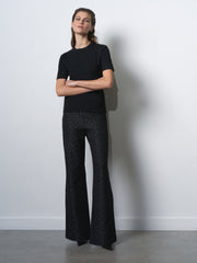 Yelena Jacquard Diamante Flared Trousers