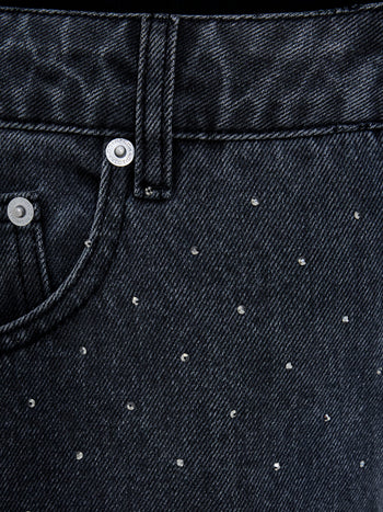 Ralphie Denim Embellished Wide Leg Jeans