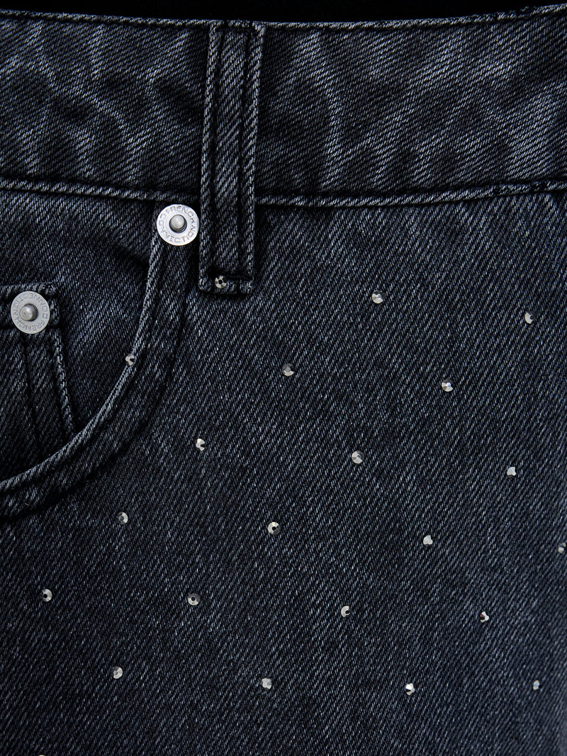 Ralphie Denim Embellished Wide Leg Jeans