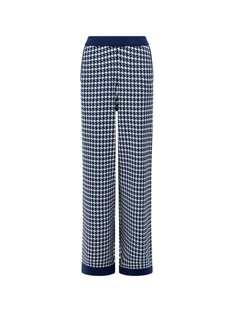 Gloria Jacquard Knit Wide Leg Trousers