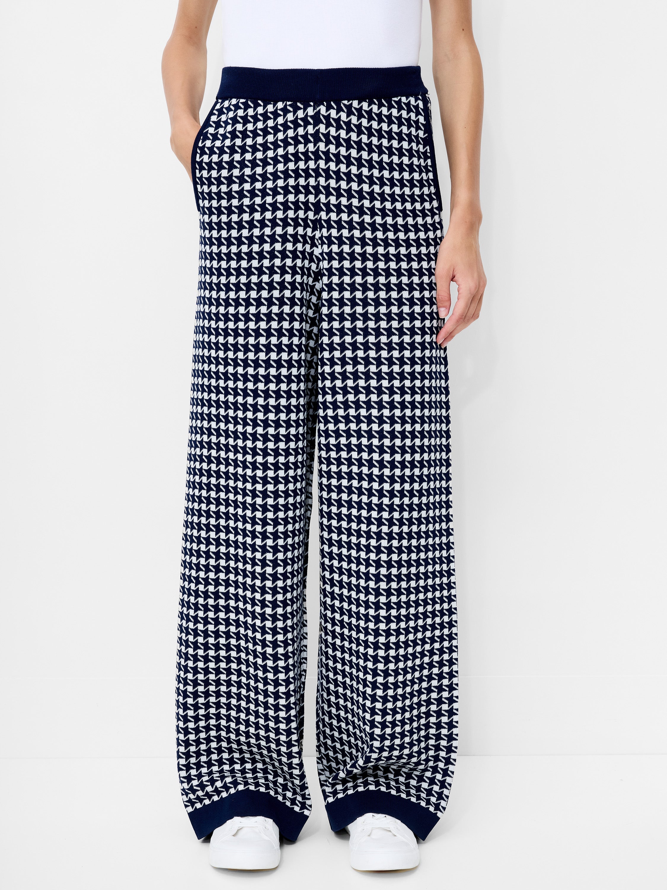 Gloria Jacquard Knit Wide Leg Trousers