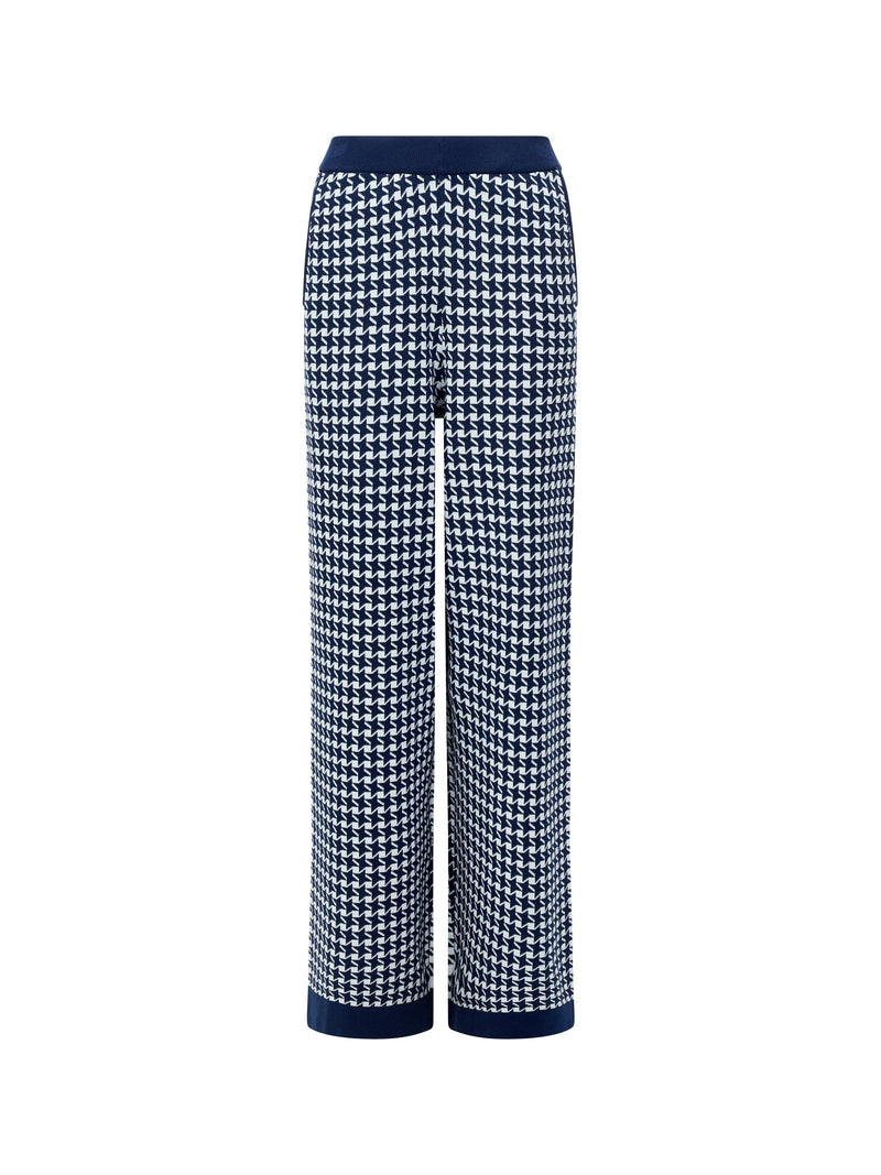 Gloria Jacquard Knit Wide Leg Trousers