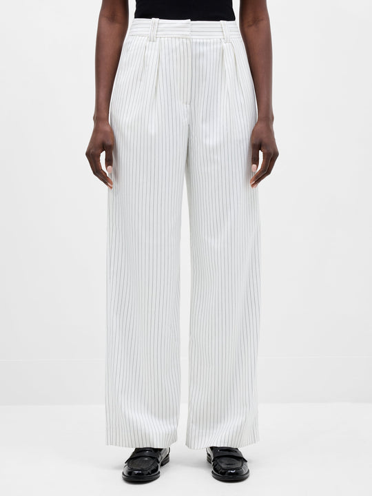 Pinstripe Wide Leg Trousers