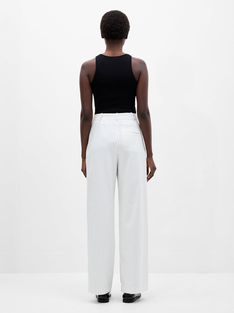 Pinstripe Wide Leg Trousers