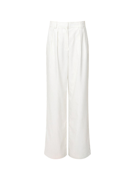 Pinstripe Wide Leg Trousers