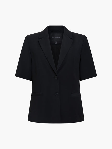 Vinnie Black Tailored Short Sleeve Blazer
