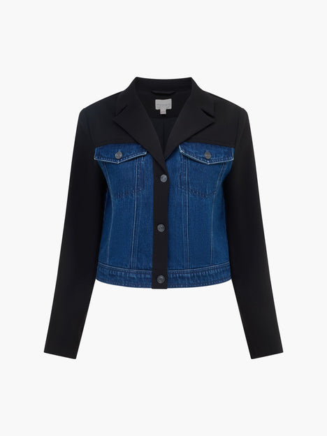 Kimberley Denim Mix Cropped Jacket