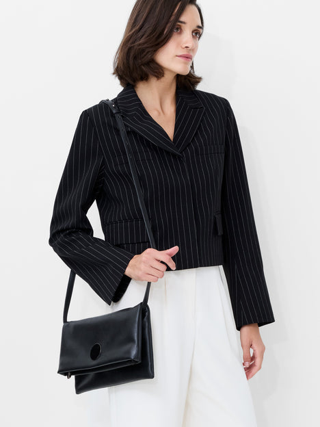 Morgan Tailored Pinstripe Cropped Blazer
