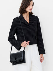 Morgan Tailored Pinstripe Cropped Blazer