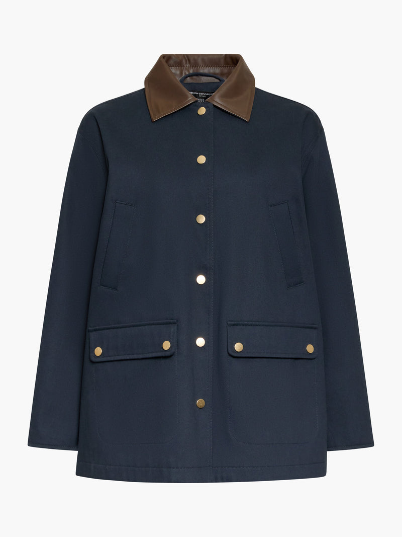Contrast Collar Barn Jacket