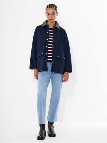 Contrast Collar Barn Jacket