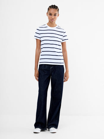 Monochrome Stripe Peached T-Shirt
