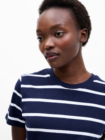 Monochrome Striped Peached T-Shirt