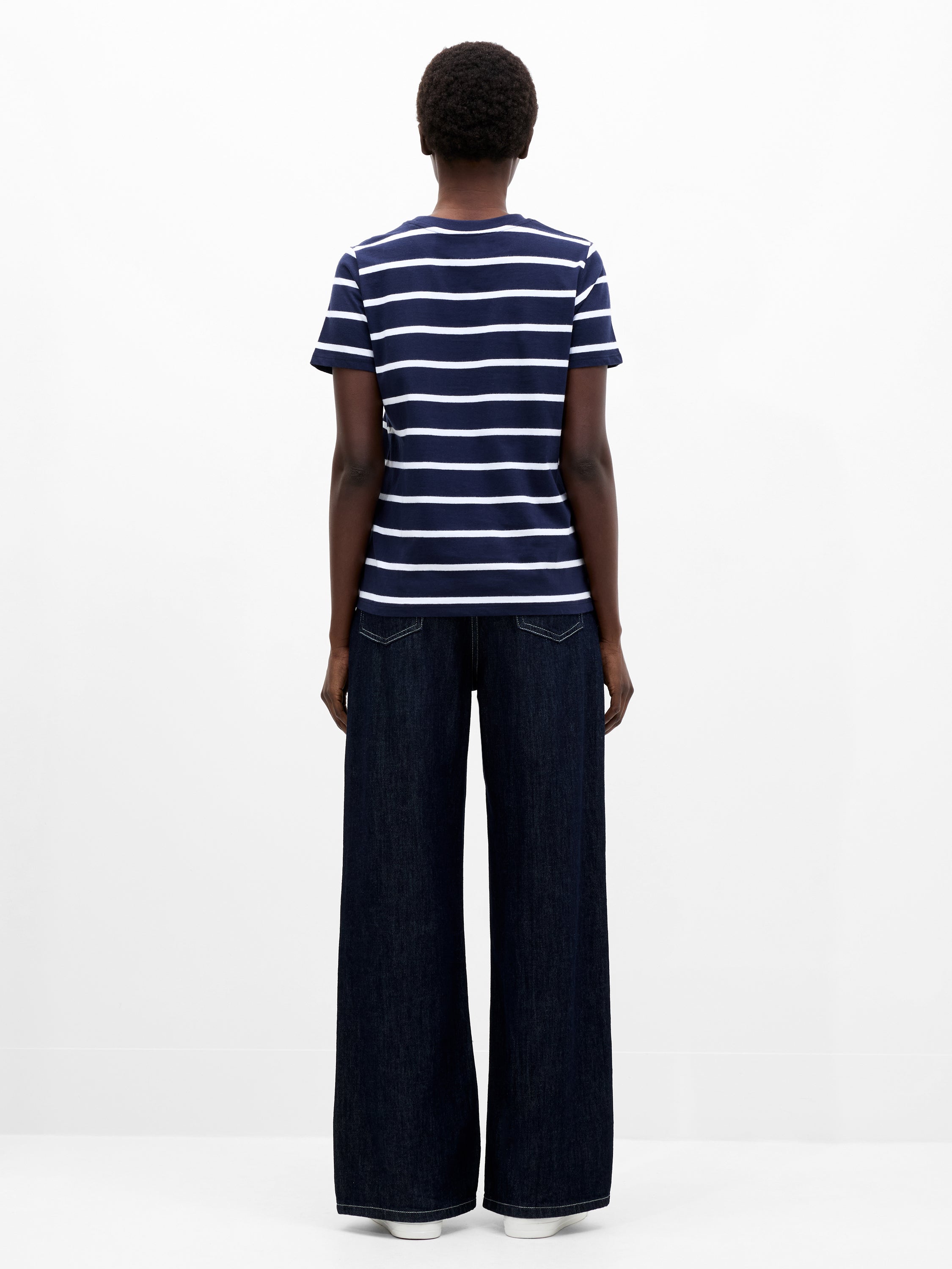 Monochrome Striped Peached T-Shirt